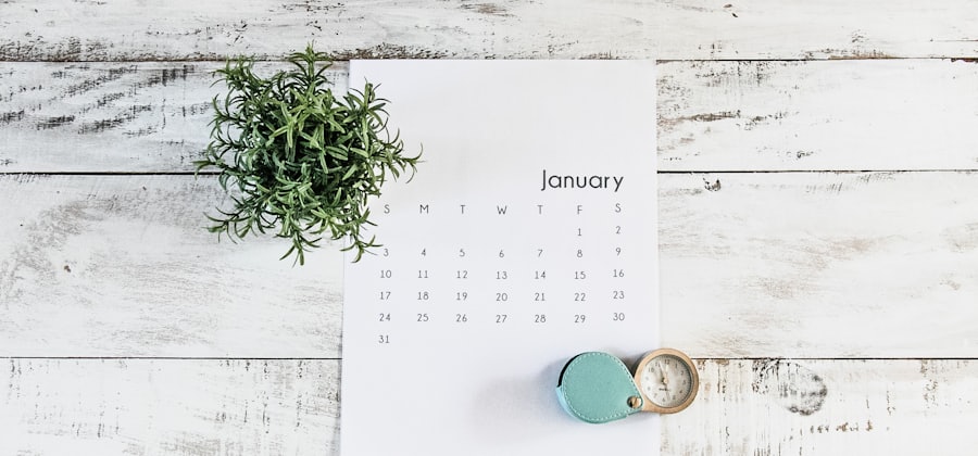 Monthly calendar with dates